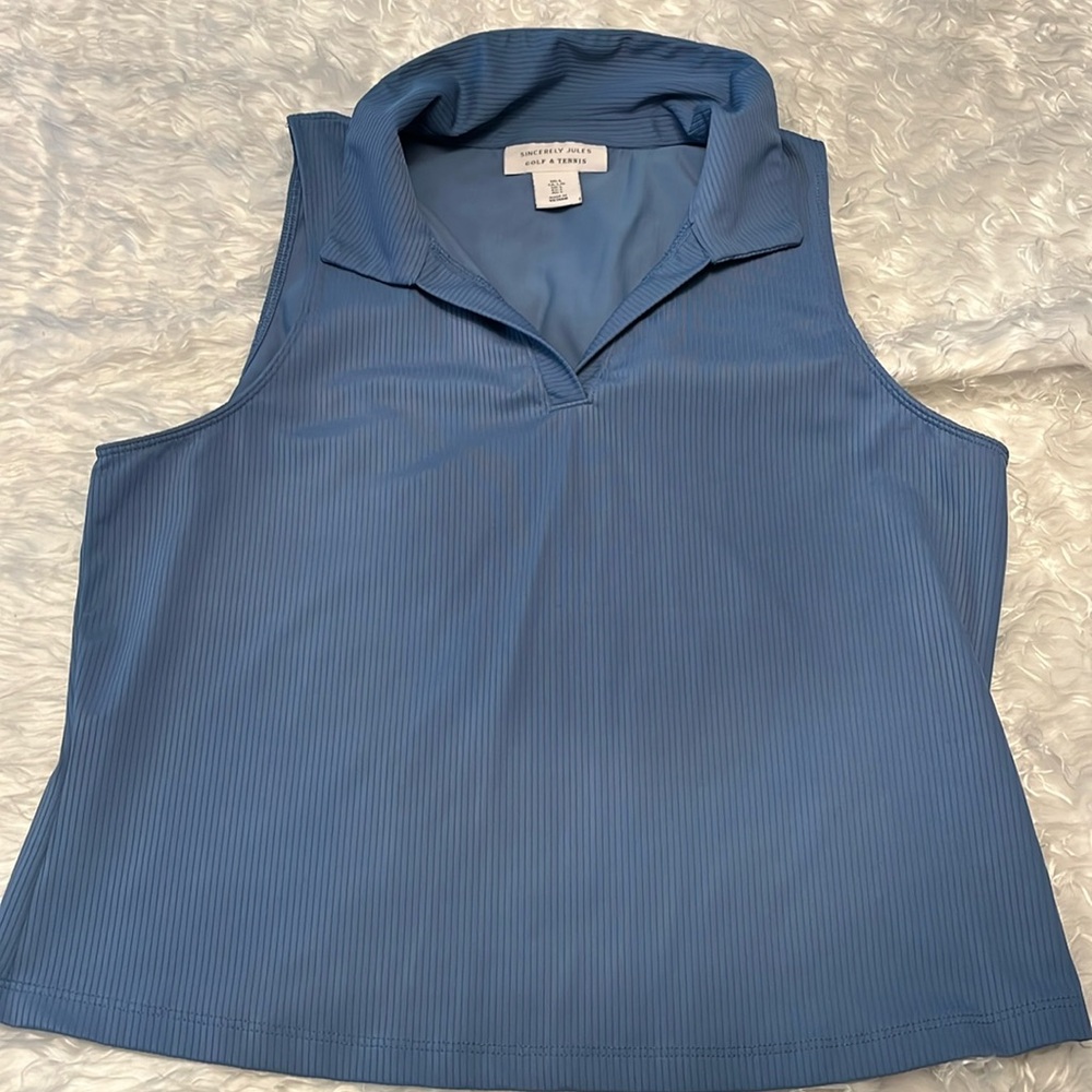 Sincerely Jules Blue Tennis Golf Sleeveless Tank Top Size: Large